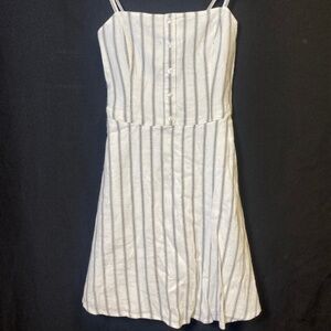 Hollister White Striped Mini Dress